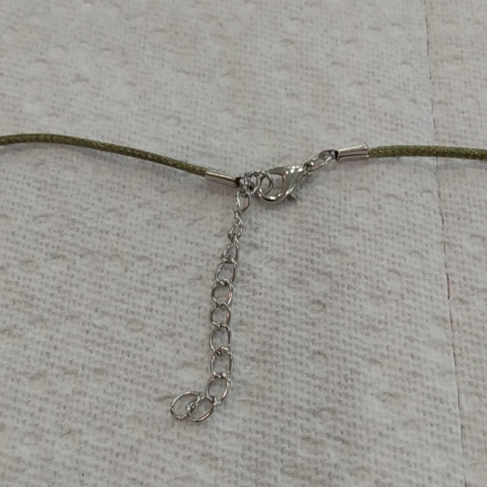 *3/$20* New Jade/Aventurine Gem Stone choker corded necklace pendant - Picture 3 of 9